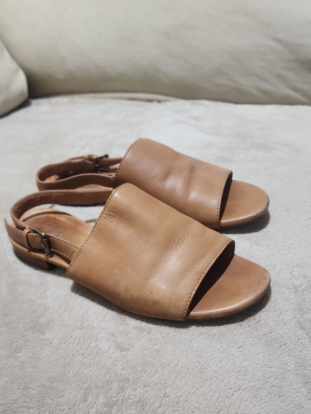 Madewell Noelle Slingback Sandal - Cognac Tan Leather - Picture 3 of 9